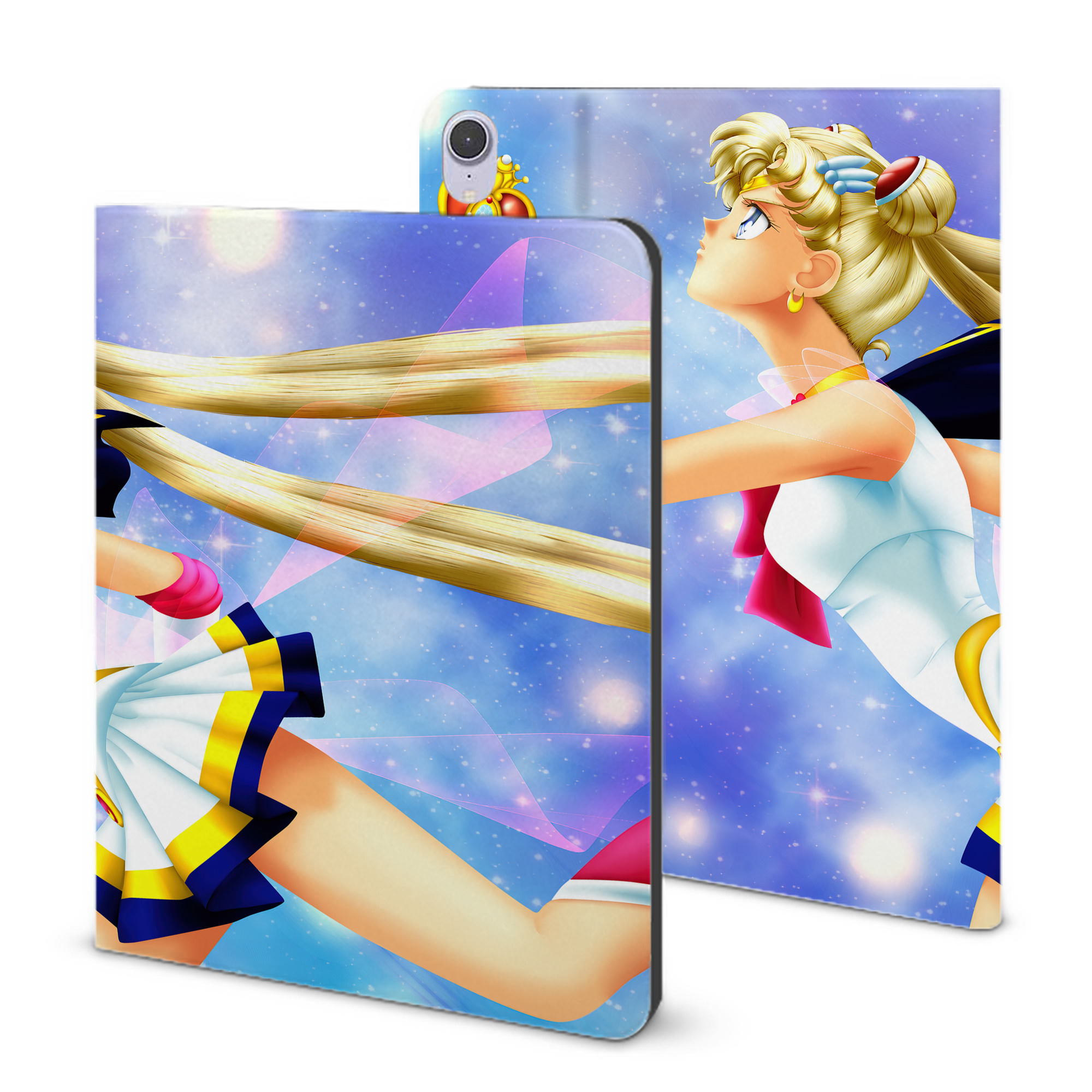 （画像用） 美少女戦士セーラームーン Sailor Moon IPad ケース ブック型 PUレザー TPU 耐衝撃 軽量 薄型 ペン収納なし 全面保護 IPad 各モデル対応
